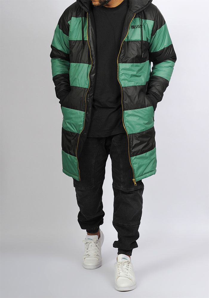 Bi-color mid-length down jacket SAYF